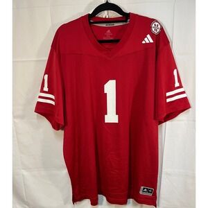 Adidas Nebraska Cornhuskers Football Jersey Scarlett Red #1  Size 3XL NWOT